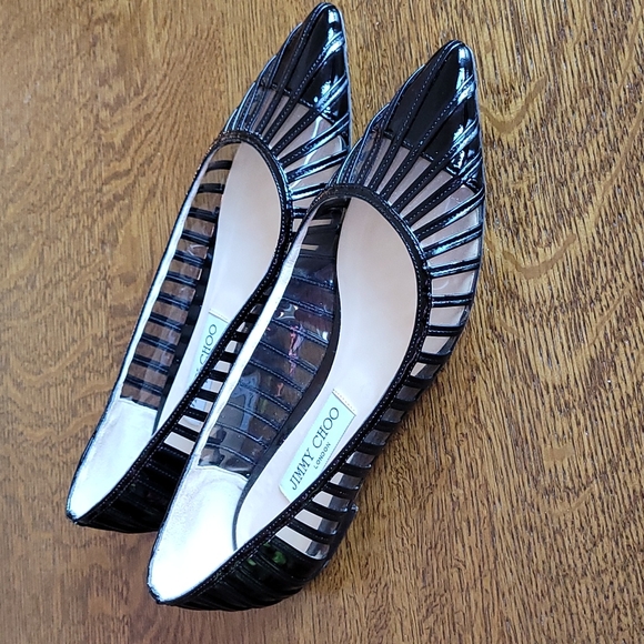 JIMMY CHOO ROMY PATENT LEATHER FLATS! - Picture 2 of 16